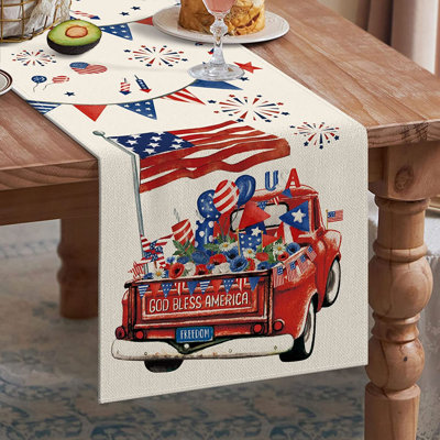 Chemin de table rectangulaire en polyester