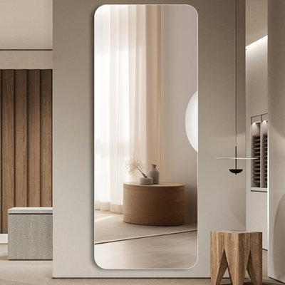 Wall Hanging 5Mm Silver Rounded Corner Mirror For Bedroom, Living Room, Cloakroom - Proof, Hd Imaging, Strong Different Spaces Corrosion, Imaging