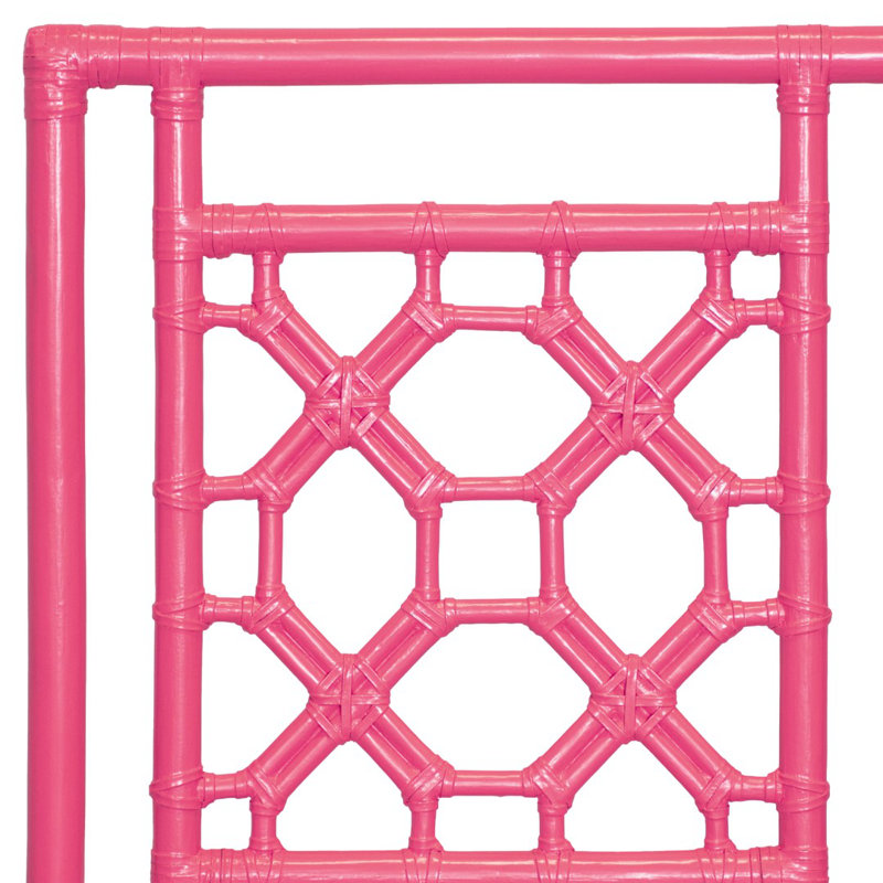 Lattice Back Standard Bed, White, Queen