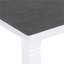 Ensemble de salle à manger rectangulaire 6 pièces avec banc rembourré et 4 chaises, en bois massif, blanc classique et gris
