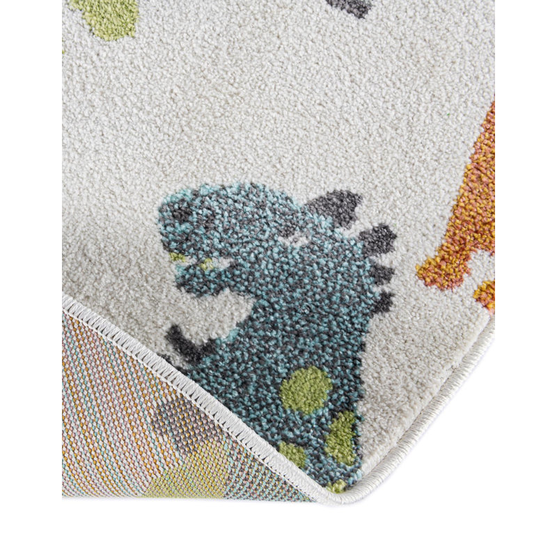 Unique Loom Dinotopia Whimsy Kids Rug, Round 7'10"