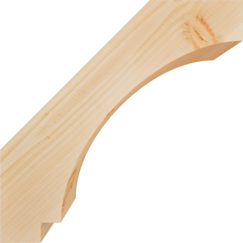Attelle impériale du genou, Sapin de Douglas, Lisse, H 18 po x l 5,5 po x P 18 po