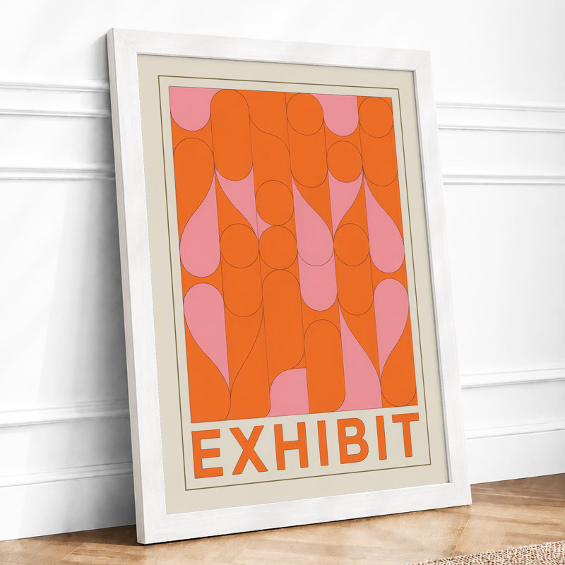 Exhibit Mid-Century - Framed Print, A2 - 59.4 x 42.0 cm, White