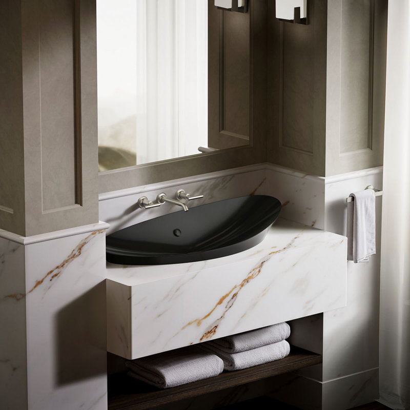 Veil® Trough Vessel, Black Black™