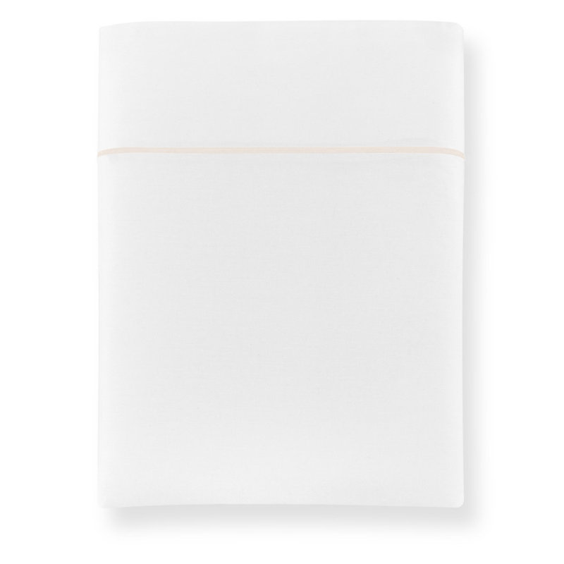 Soprano II 420 Thread Count 100% Cotton Sateen Flat Sheet, King, Linen