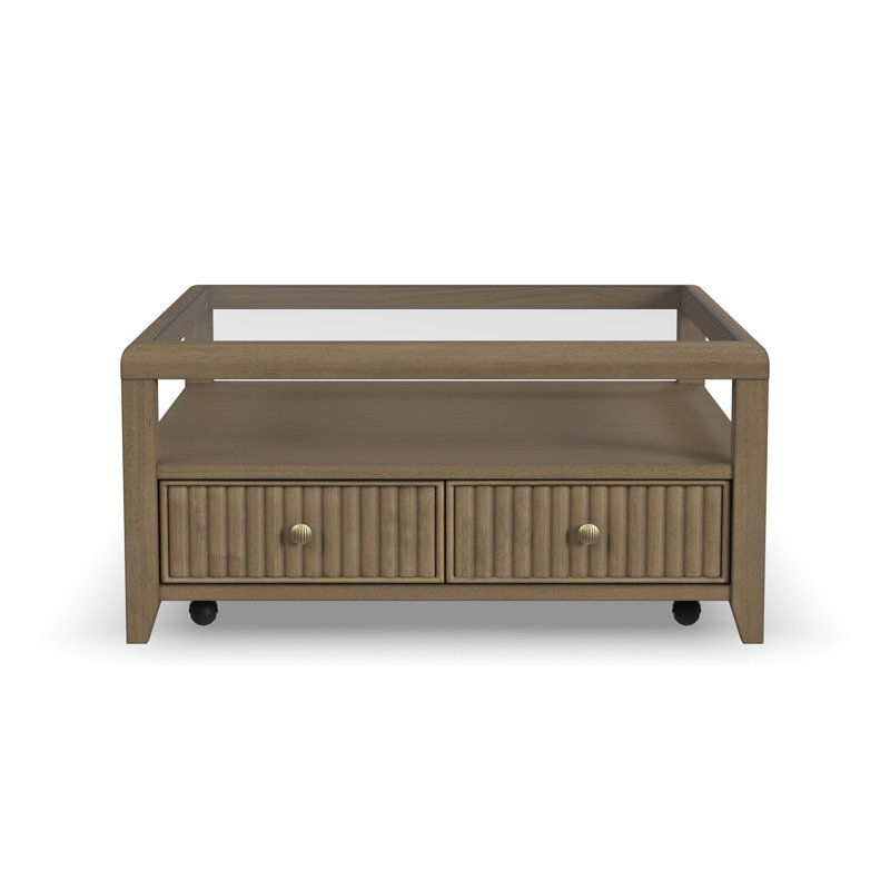 Table basse carrée avec roulettes Drift
