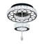 Lustre de plafond réglable moderne en cristal 16 po à 2 niveaux