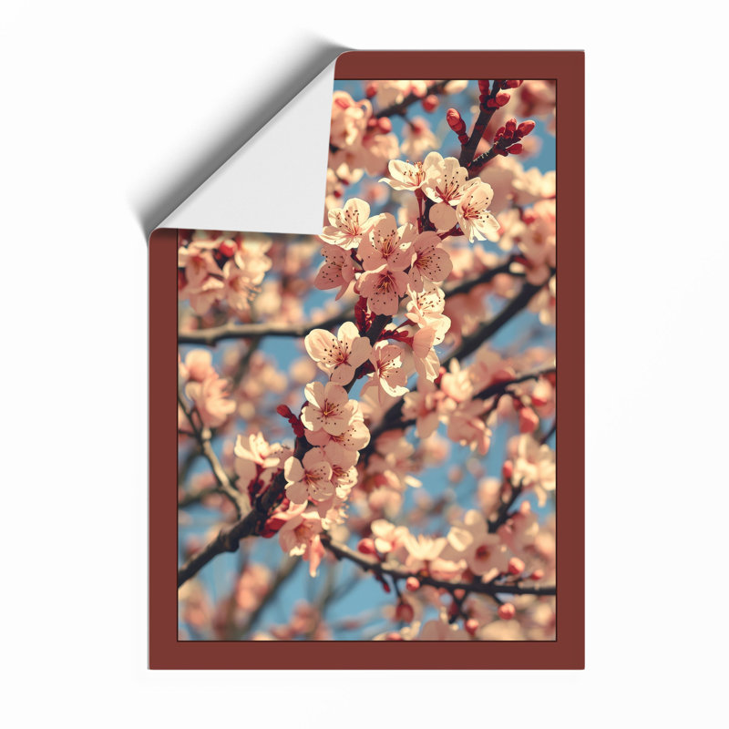 Spring Blossoms in Focus Botanical - Framed Print, A4 - 29.7 x 21.0 cm, Unframed