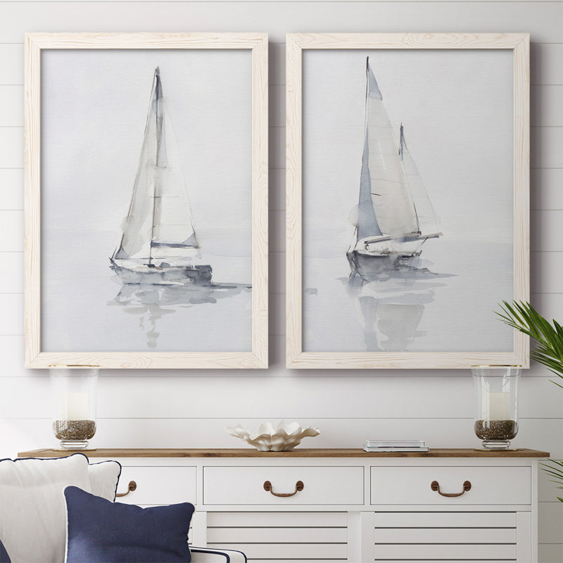 Toile encadrée Misty Harbor I-Premium - prête à être accrochée