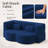 Boneless 2-In-1 Folding Convertible Sofa Bed - 78 Inch Boneless Teddy Loveseat Sleeper, Foldable Floor Futon Couch With Pillow, Pull-Out Modular Matress For Small Spaces (Living Room/Bedroom/Dorm)-1793076942