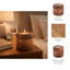 Bougie décorative en bois parfumée à la vanille pour le salon - Bougie décorative moderne en bois pour table basse, bibliothèque, chambre à coucher - 5 po, brun