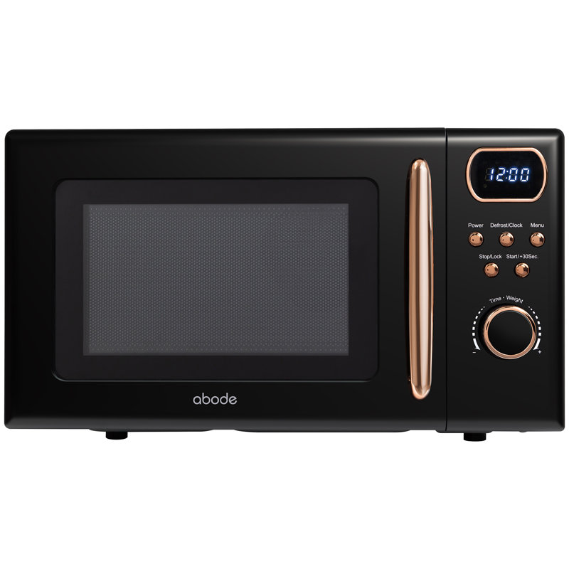 Abode AMD2004BRG, 20L Digital Microwave in Black with Rose Gold Accent