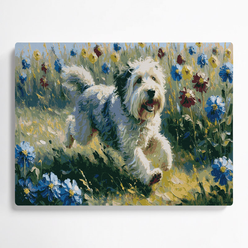 Art mural en métal «Dogs Old English Sheepdog», H 11 po x l 14 po