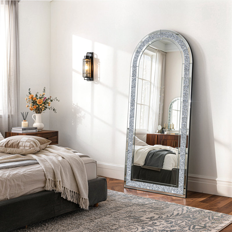 Casmer 31.5'' W Glass Arched Full Length Mirror