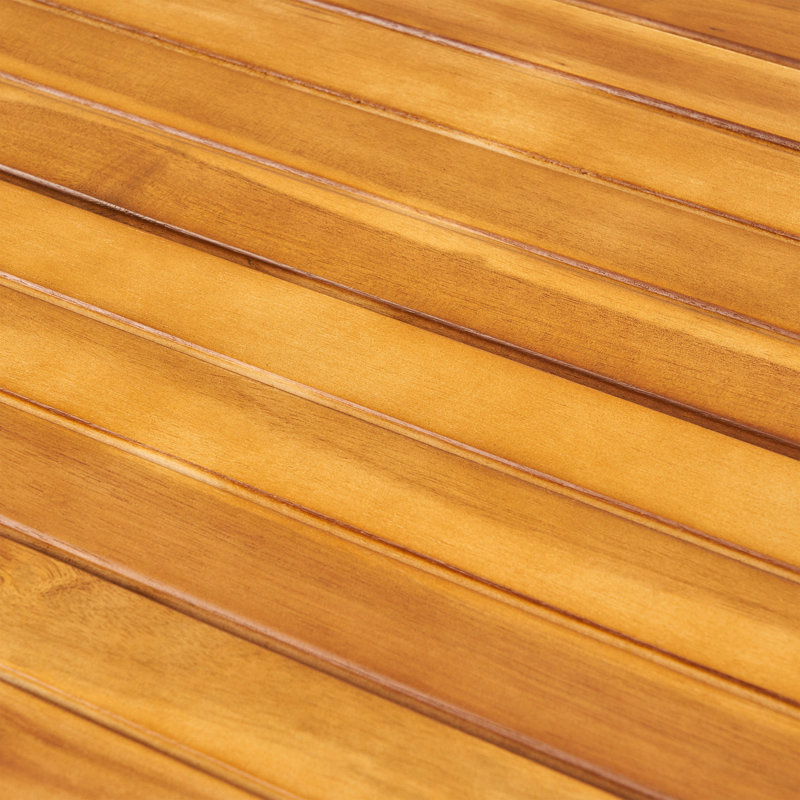 Table de patio en bois de 46,57 po x 46,57 po, finition et construction élégante Carré de 46,57 po, hauteur 30 po, simple et design pour une utilisation dans la cour arrière