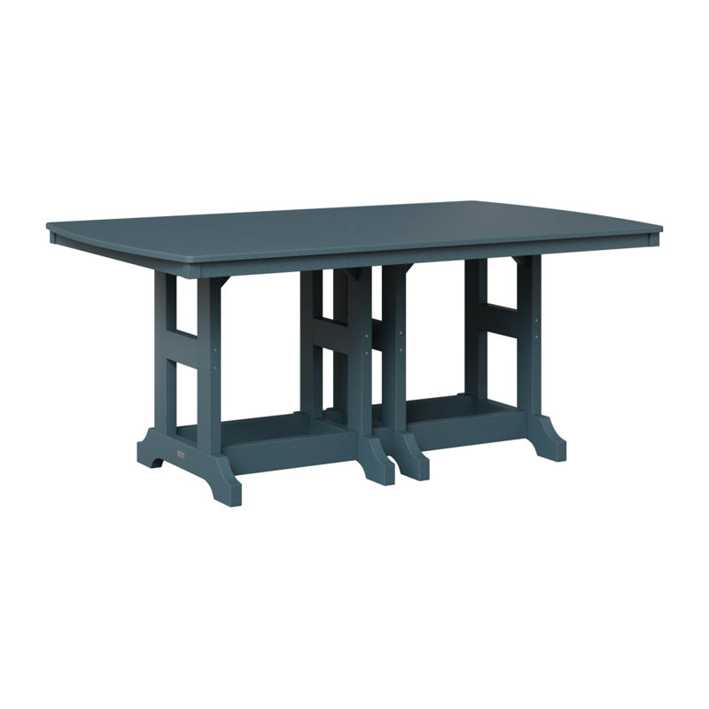 Berlin Gardens Garden Classic 72″ Rectangular Dining Table, Slate, 30.87" H x 72" W x 44" D