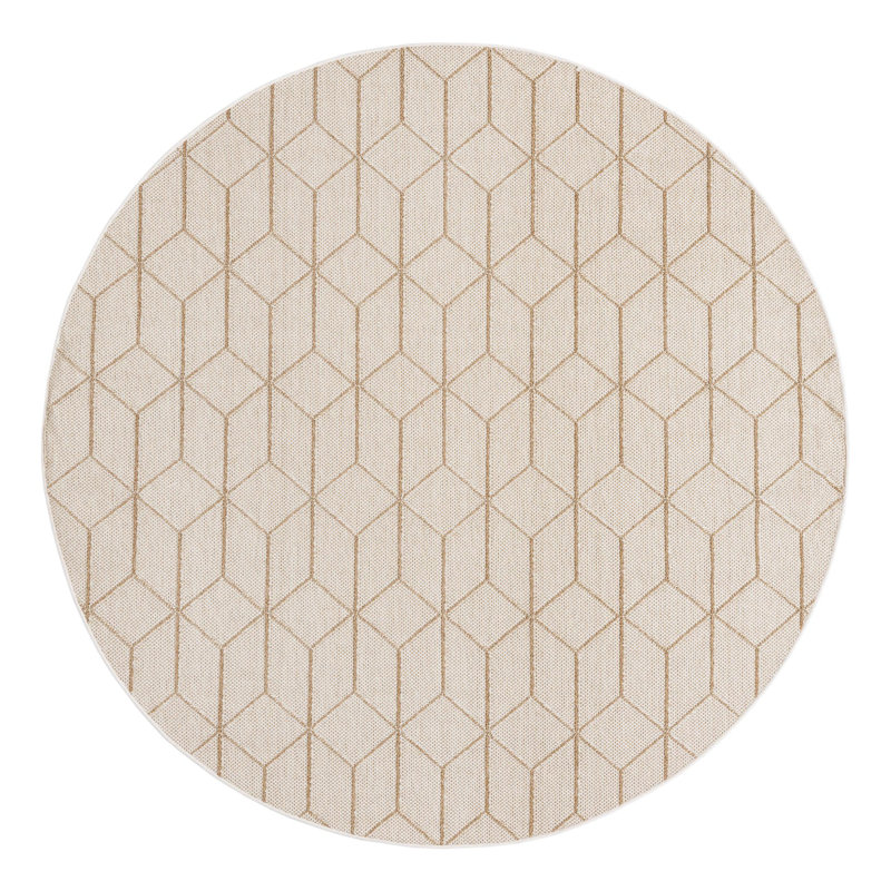 Tapis d'extérieur à treillis, Rond 7 pi 10 po