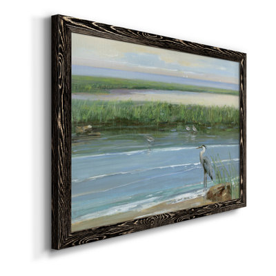 Wading at Dusk - Peinture sur toile encadrée