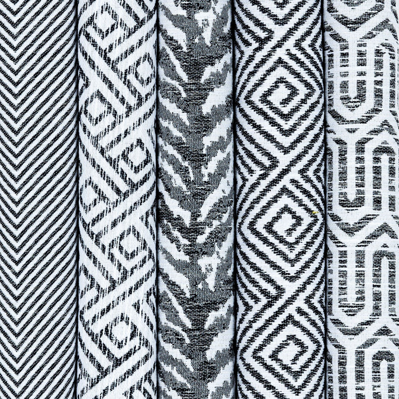 Rowe Geometric Black Rectangular Cushion Cover, 30 x 50cm