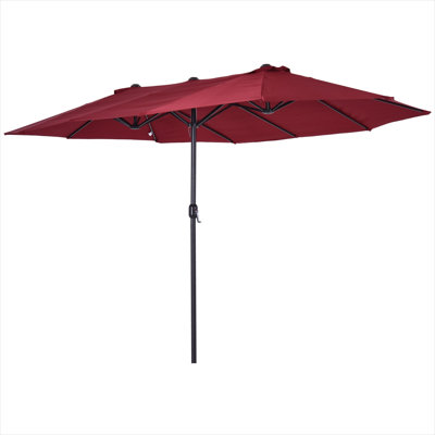 180Gsm Polyester Parasol Umbrellas and Accessories, combining pairing Red Finish, 15 ft, and Outdoor Space
