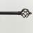  Torch Curtain Rod and Coordinating Finial Set, Adjustable-437156240-437156251