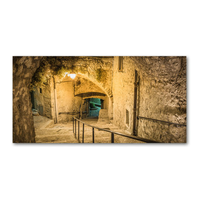 Peille By Night France - No Frame Print on Canvas