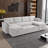 Modern U-Shaped Sleeper Sofa with Storage & USB Ports - Beige Teddy Fabric-1049262015