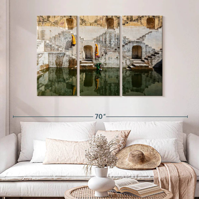 Lilie Jaipur Stepwell, 32" H x 50" W