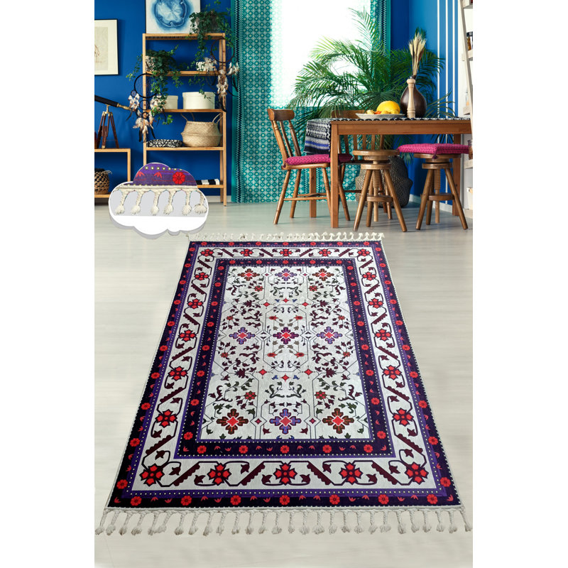 High-Quality Area Rug, 3.3 x 5.2 ft, 100% Polyester, 0.2 in Pile Height | Antibacterial, Non-Slip Felt Dot Underside | Machine Washable at 86°F, Easy Care | Perfect for Living Room, Bedroom, and Hallways