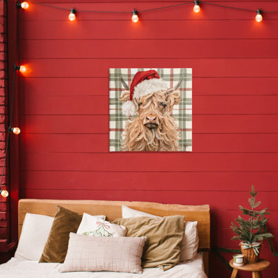 Toile de vache à poils ondulés Holiday, design par Ashley Bradley