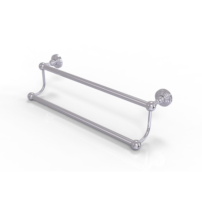 Porte-serviettes mural double Beresford, Chrome satiné, H 5 po x l 24 po x P 7 po