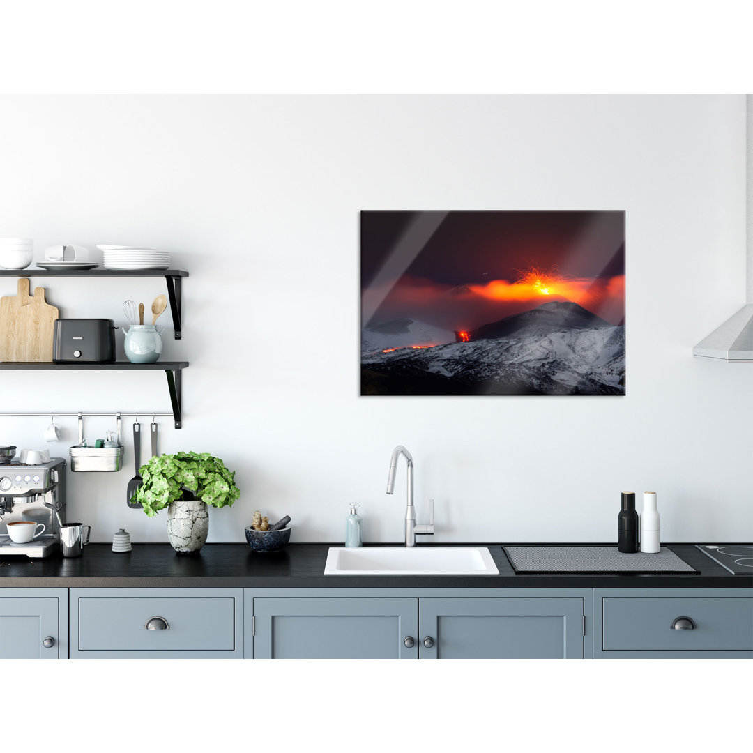 Dangerous Volcanic Eruption - Unframed Photograph on Glass