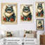 Illustration d'un chat bleu avec roses rouges - reproduction-1795596959-1795596946