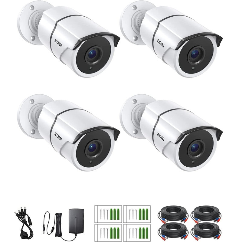 1080P Add-On Wired HD-TVI Security Camera Kit Outdoor for DVR Recorder, Audio Record. 100ft Night Vision, IP67