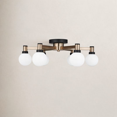 Plafonnier semi-encastré 24 po 6 lumières Andrea