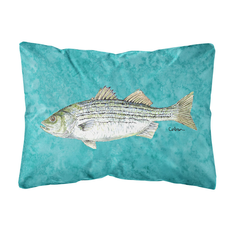 Coussin intérieur/extérieur à rayures basses
