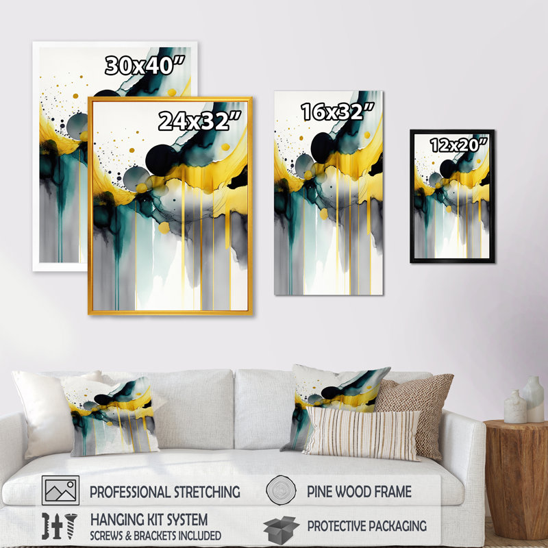 «Abstract Transitional Shapes II», reproduction sur toile, Cadre noir, H 20 po x l 12 po x P 1 po