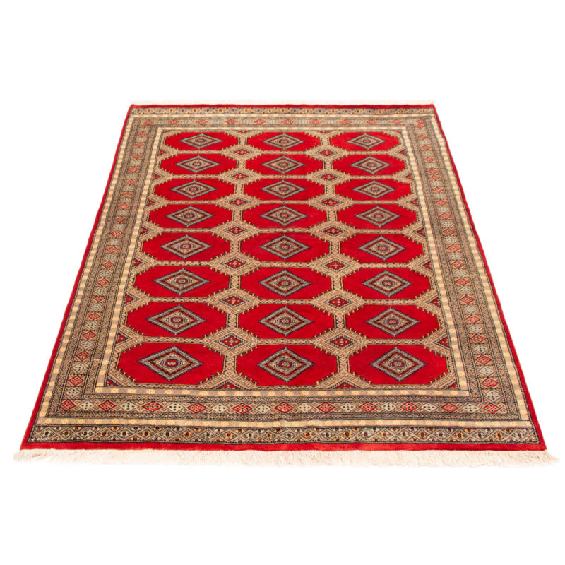 Finest Peshawar Bokhara Red Rug 5'6" x 7'10"
