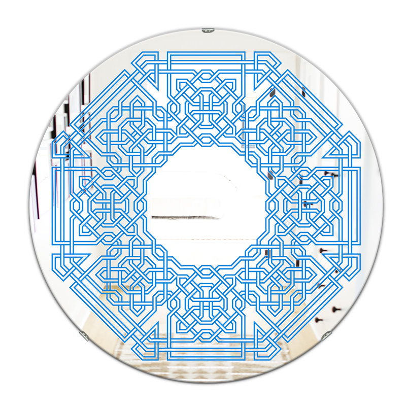Miroir mural Mid-Century Maze Shape, H 23,6 po x l 23,6 po