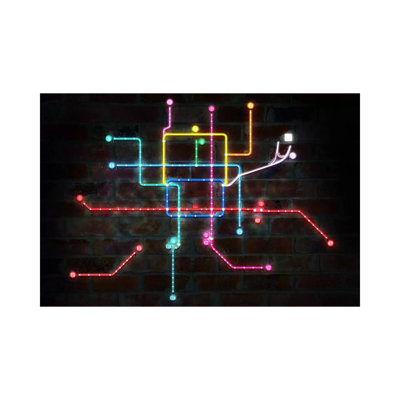 Neon Transit Map - Print on Canvas
