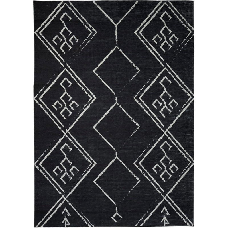 Kaysaan Washable Geometric Indoor Rug, Rectangle 5'4'' x 8'