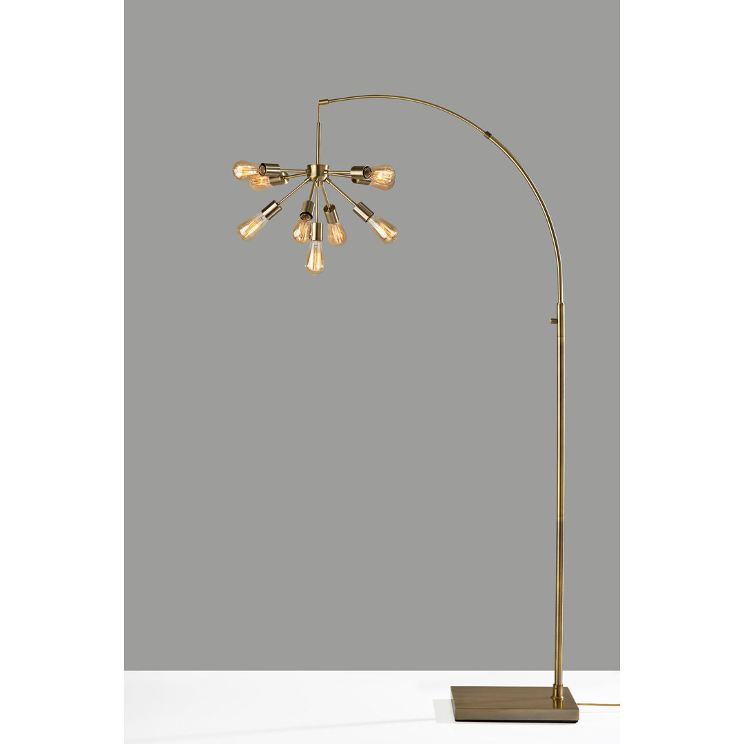 Darwen 83'' Antique Brass Arched Floor Lamp Willa Arlo™ Interiors