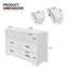 Commode double à 7 tiroirs l 47,24 po-414373181