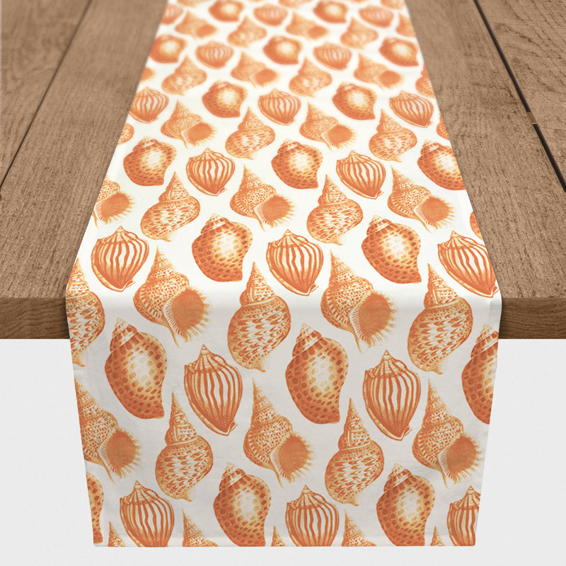 Chemin de table géométrique McKay, L 90 po x l 16 po, Orange, Hummel Geometric