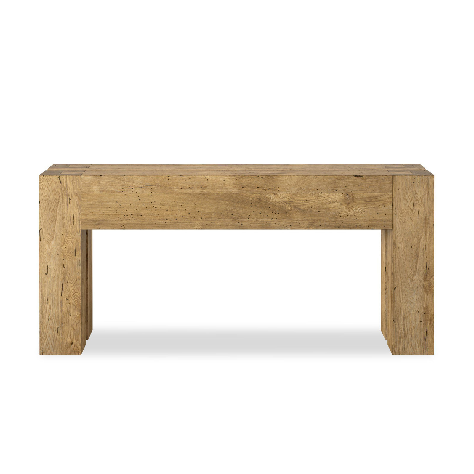 Lockney Console Table, Rustic Wormwood Oak, 33" H x 72" W x 20.25" D