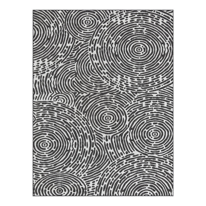 Geometric Indoor / Outdoor Rug, Rectangle 9' x 12'