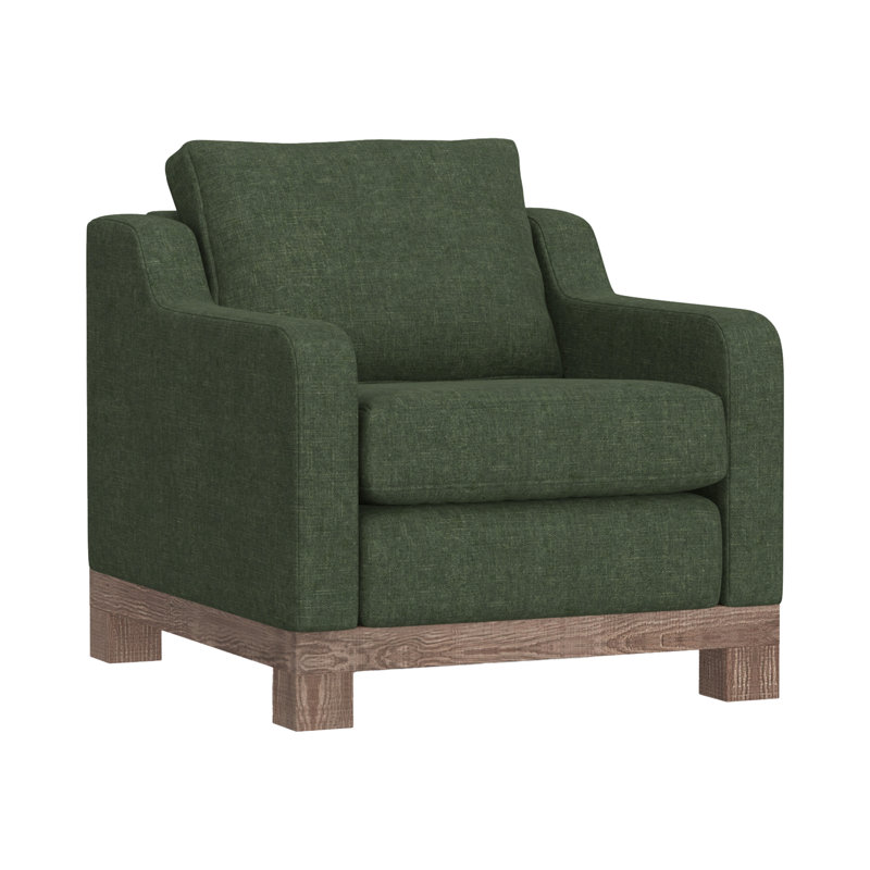 Fauteuil large de 31,75 po Giralda Casoni, Tissu olive 111