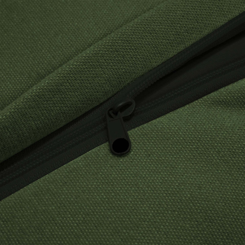 Canapé modulaire polyvalent avec repose-pieds amovible pour le confort du salon, Chenille verte