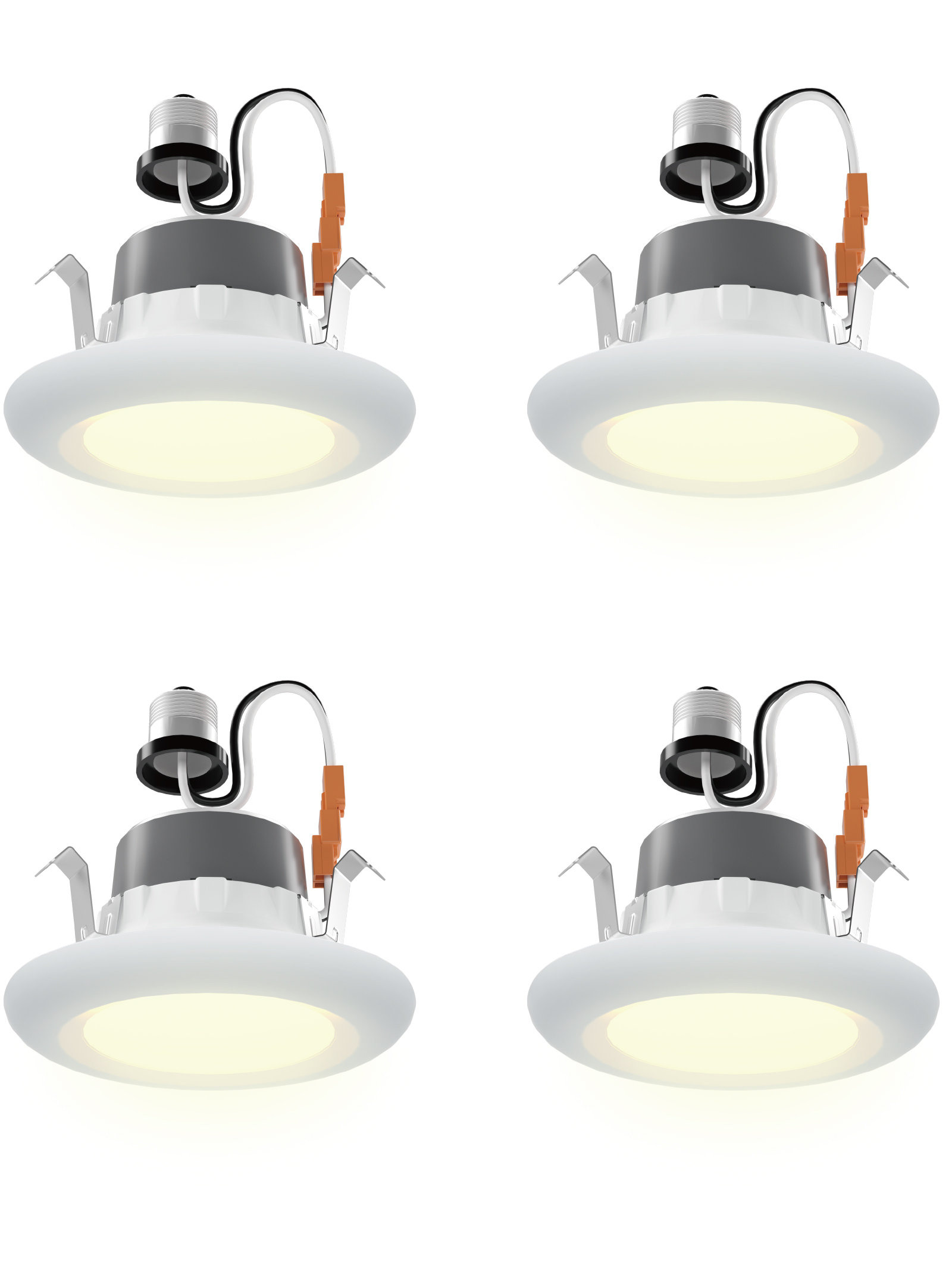 AKIHE 4'' Selectable Color Temperature Dimmable LED Retrofit Recessed