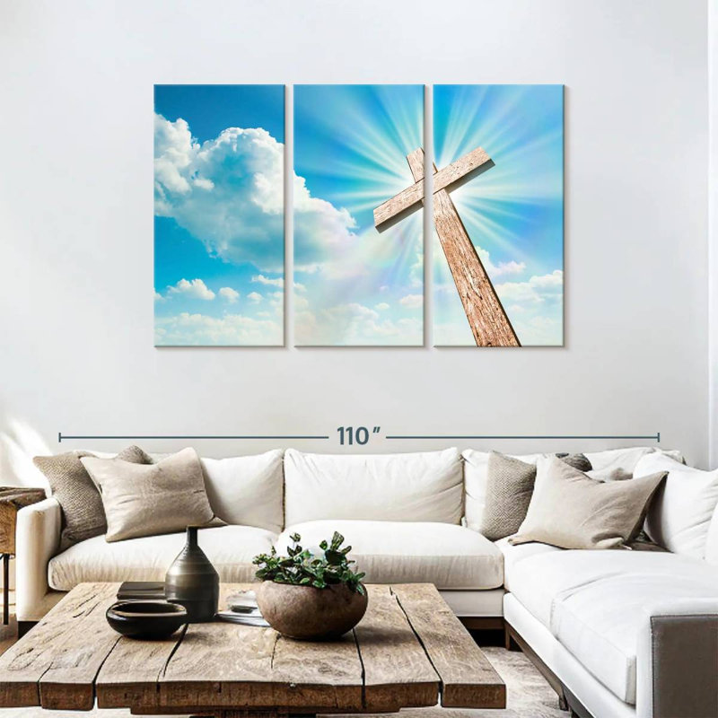 Adella Large Cross, 48" H x 74" W